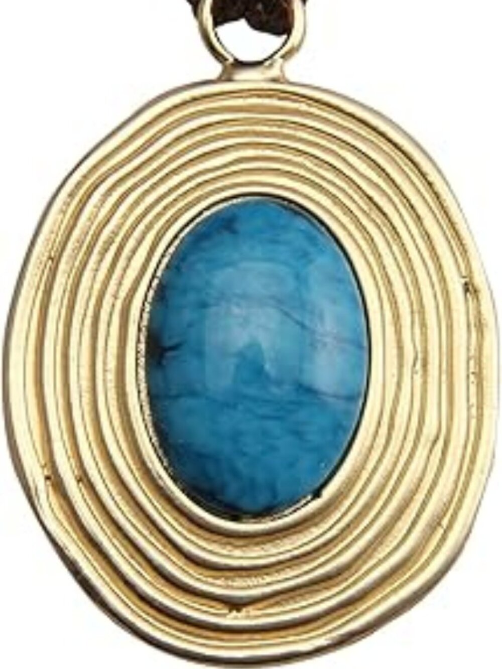 New! Boho Necklaces Gold & Turquoise Circles Long Pendant Necklace Cowgirl